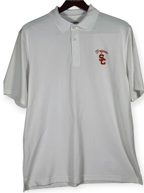 USC Trojans Polo Shirt Men’s Large White NCAA Fan Apparel